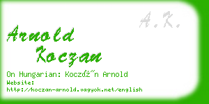 arnold koczan business card